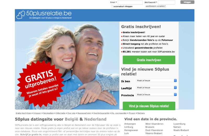 website 50plusrelatie.be