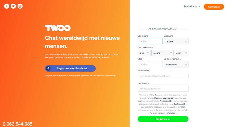 Twoo website